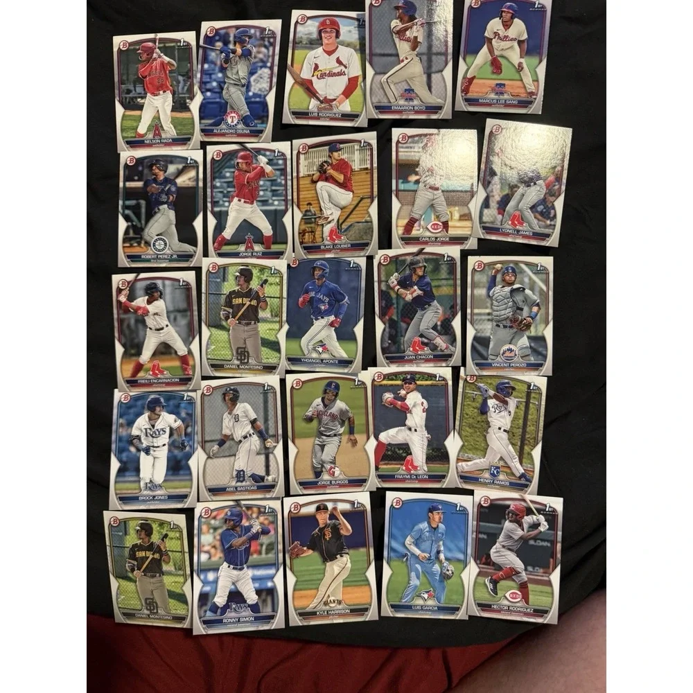 2021 / 2023 Topps MLB‎ baseball cards, series one numbered bp, lot of 50
